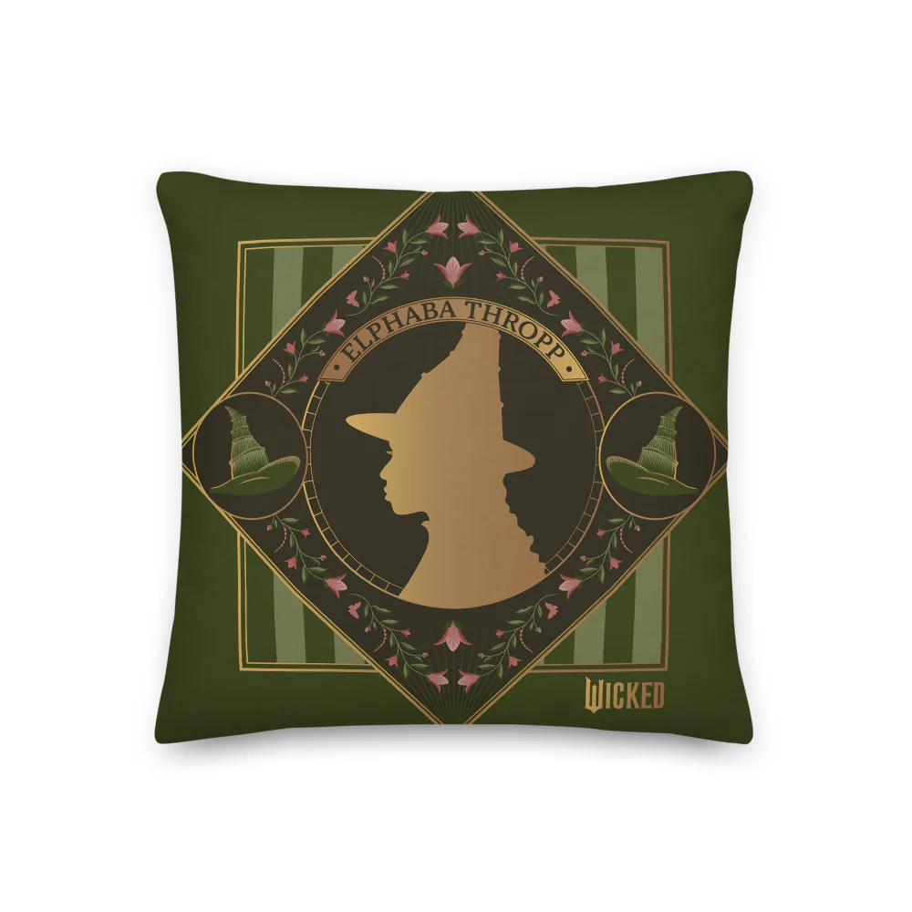 Wicked Enchanted Elements Elphaba & Glinda Throw Pillow