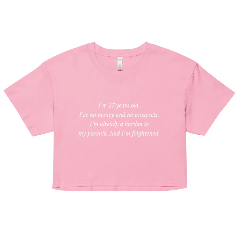Pride & Prejudice 20th Anniversary No Money, No Prospects Women's Crop Top