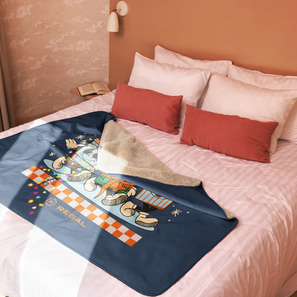 Regal Cinemas Holiday Movies Sherpa Blanket