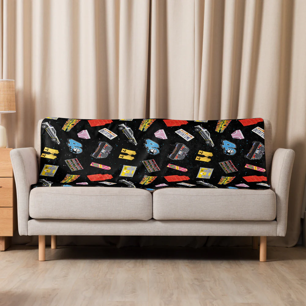 Back to the Future Icons Sherpa Blanket