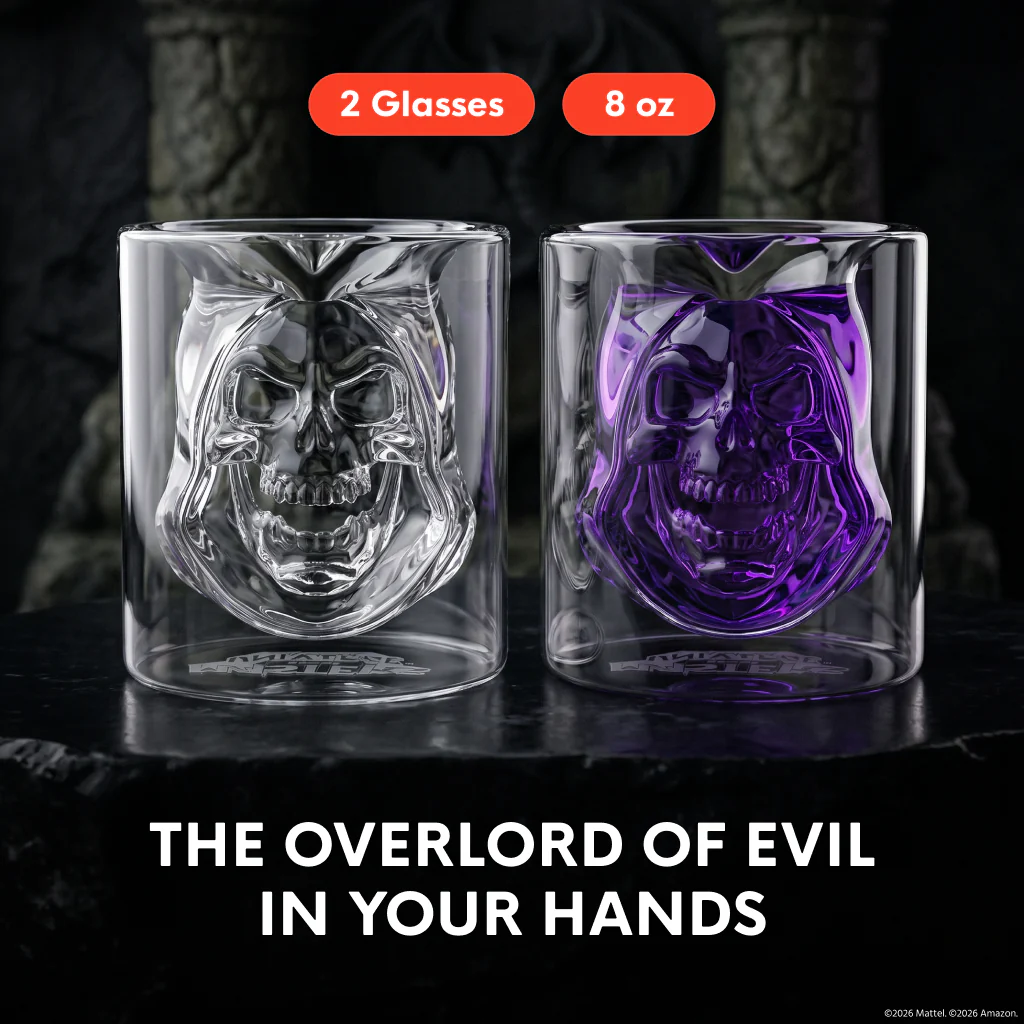 Masters of the Universe 2026 Movie Skeletor Glasses - Set of 2
