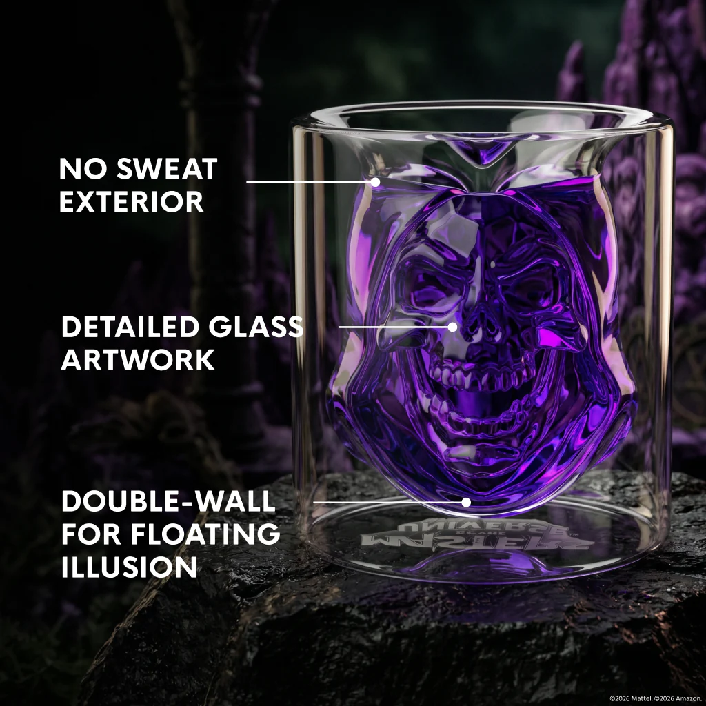 Masters of the Universe 2026 Movie Skeletor Glasses - Set of 2