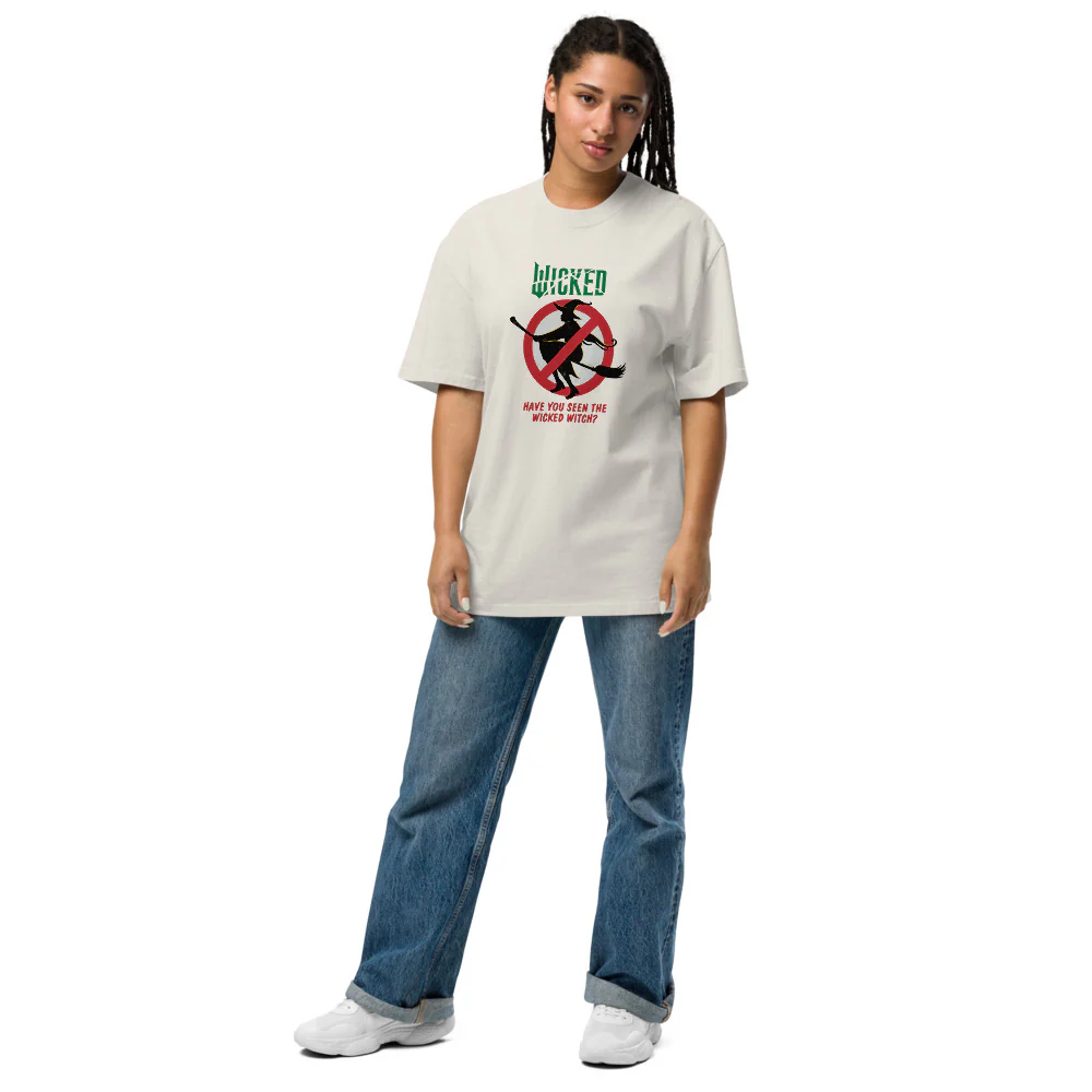 Wicked: For Good The Green Menace Oversized Faded T-Shirt