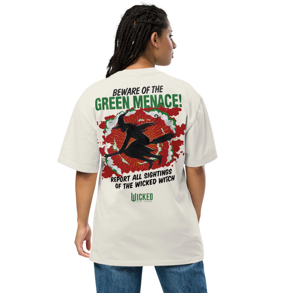 Wicked: For Good The Green Menace Oversized Faded T-Shirt