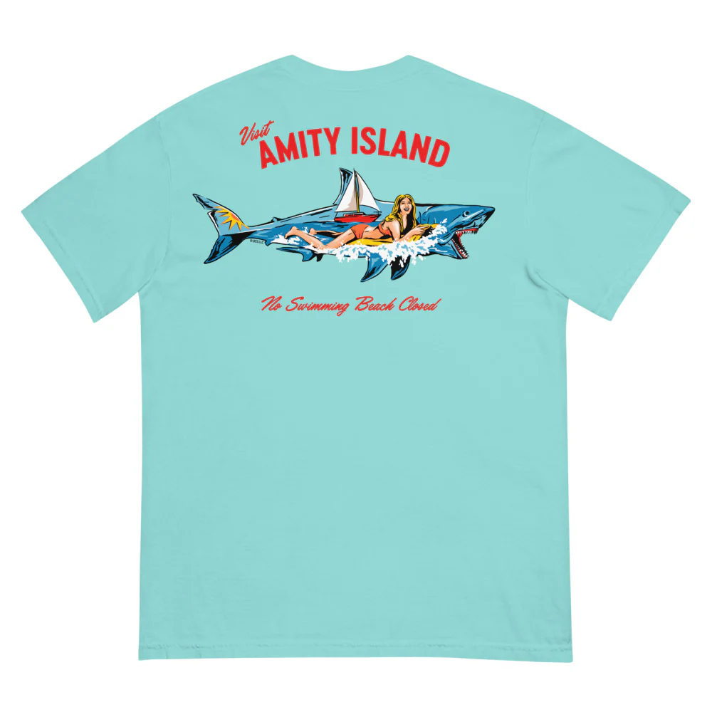 32-jaws-50th-anniversary-visit-amity-island-t-shirt-1.webp Jaws 50th Anniversary Visit Amity Island T-Shirt