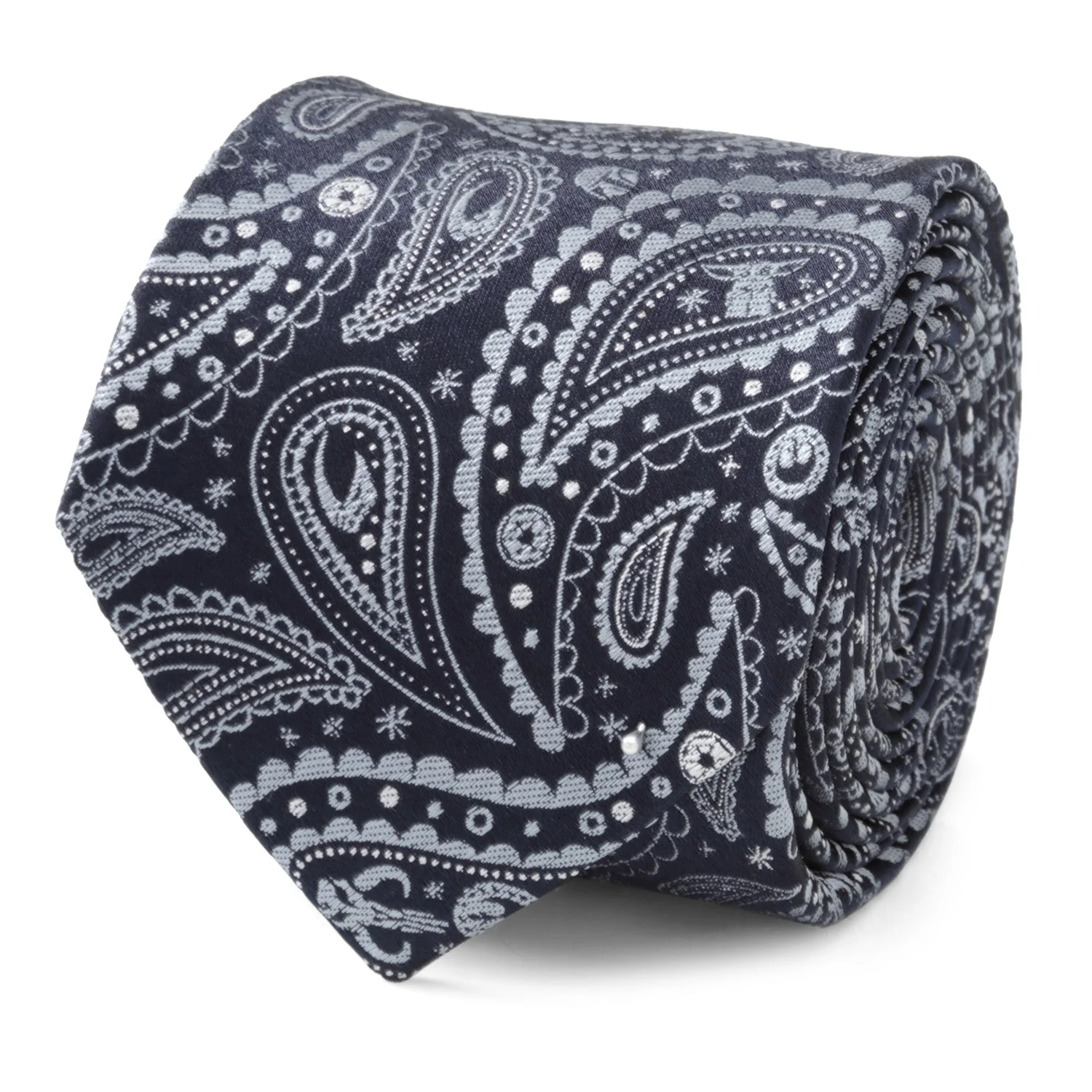 Star Wars The Mandalorian Grogu Blue Paisley Necktie