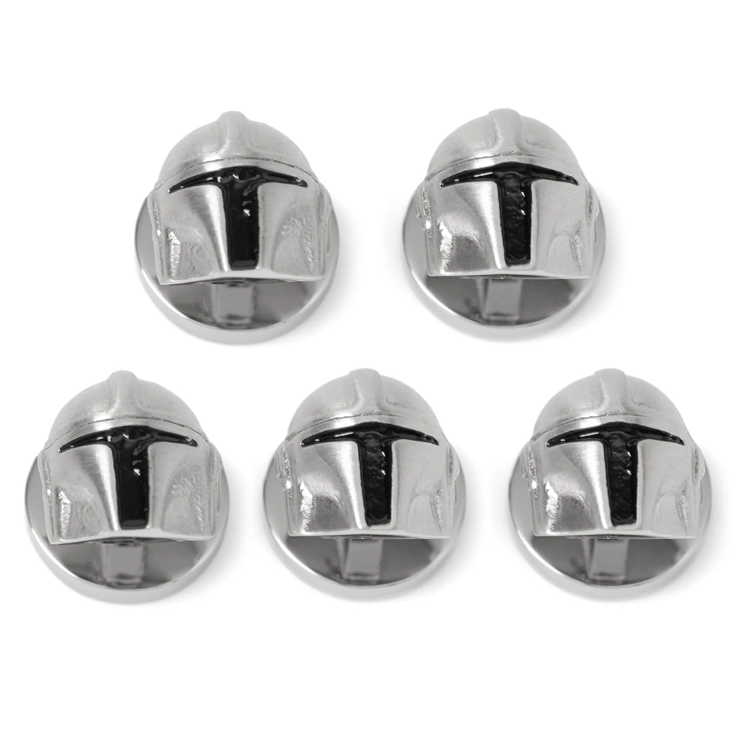The Mandalorian 3D Helmet Stud Earrings Mythosaur Backing
