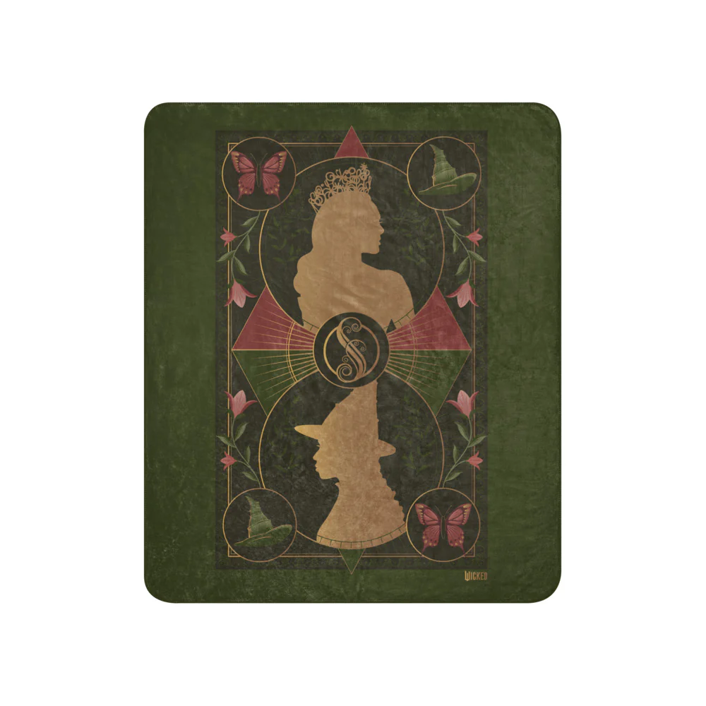 Wicked Enchanted Elements Elphaba & Glinda Sherpa Blanket