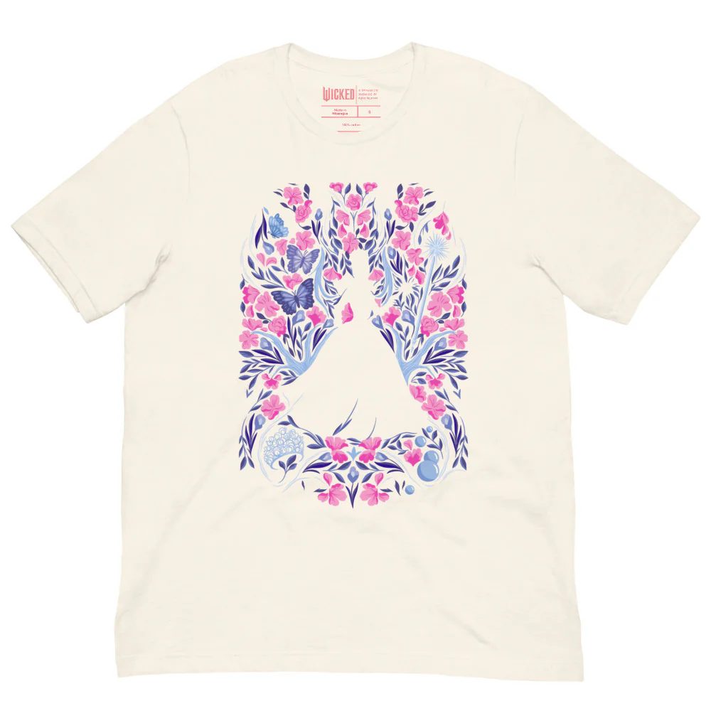 703-wicked-for-good-t-shirt-glinda-floral-1.webp Wicked: For Good T-Shirt "Glinda Floral"