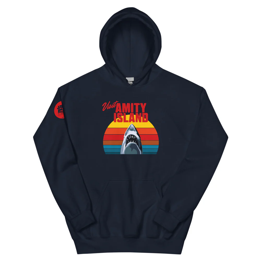 Jaws 50th Anniversary Visit Amity Island Hoodie