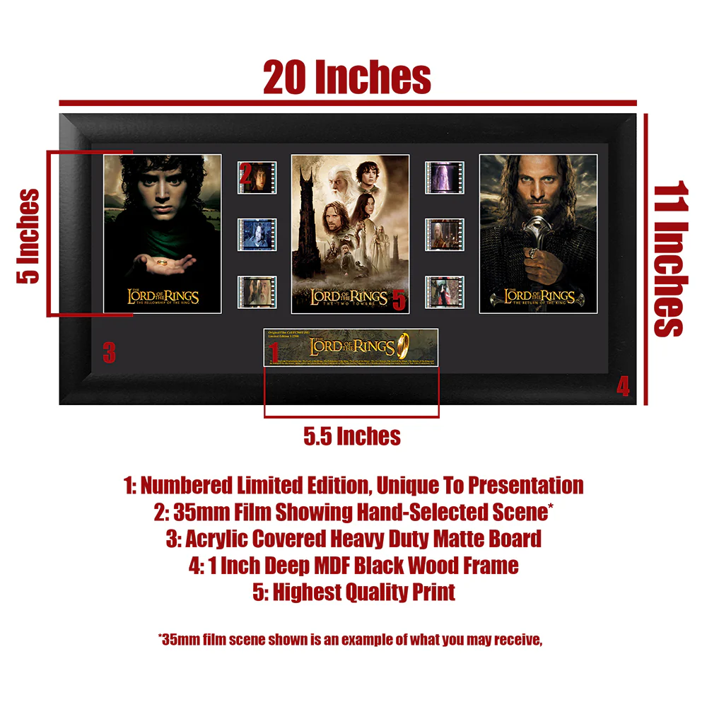 810-the-lord-of-the-rings-trilogy-filmcells-framed-wall-art-presentation-5.webp The Lord of the Rings Trilogy FilmCells Framed Wall Art Presentation