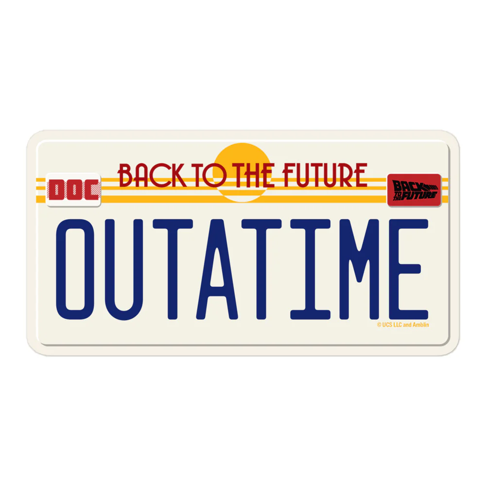 Back to the Future OUTATIME Die Cut Sticker
