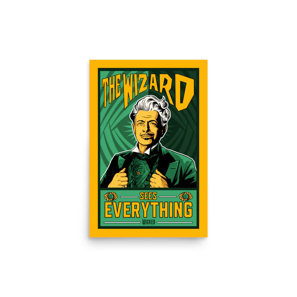 Wicked: For Good The Wizard Sees Everything Premium Poster